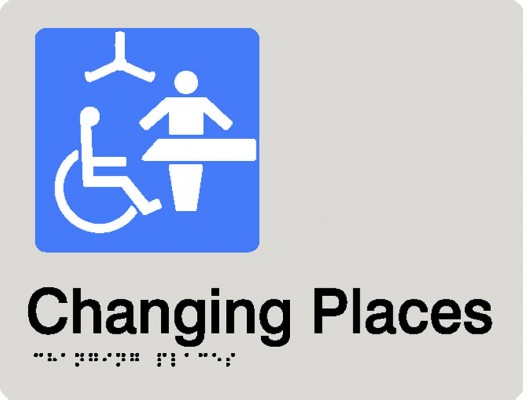 Changing places signage for adult change facilities